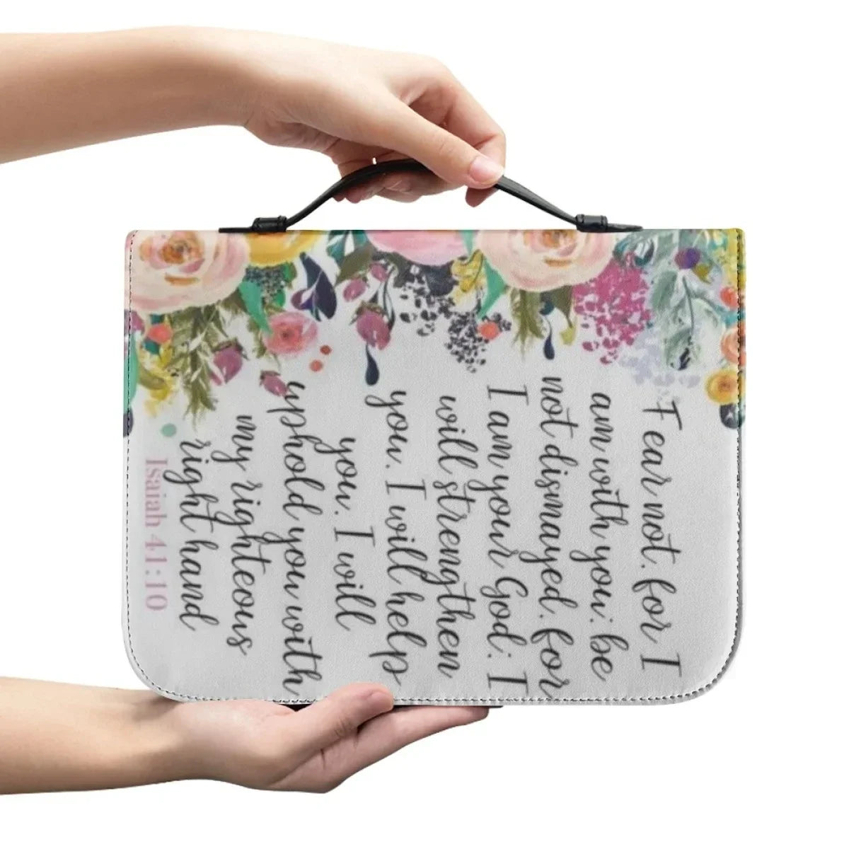 Beautiful Scenery Handbags for Women Practical Leather Bible Bags Women's Bible Cover Sacred Study Books Zipper Handle Box Hot