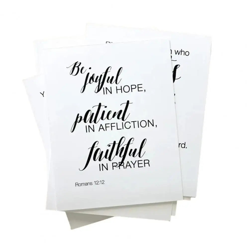 52Pcs/Set Scripture Cards Paper Gratitude Inspirational Bible Verse Motivational Quotes Prayer Cards Decor Encouragement Gift