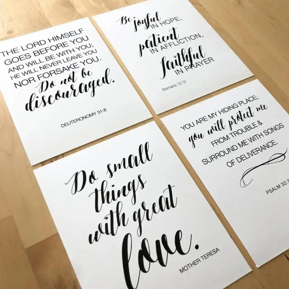 52Pcs/Set Scripture Cards Paper Gratitude Inspirational Bible Verse Motivational Quotes Prayer Cards Decor Encouragement Gift