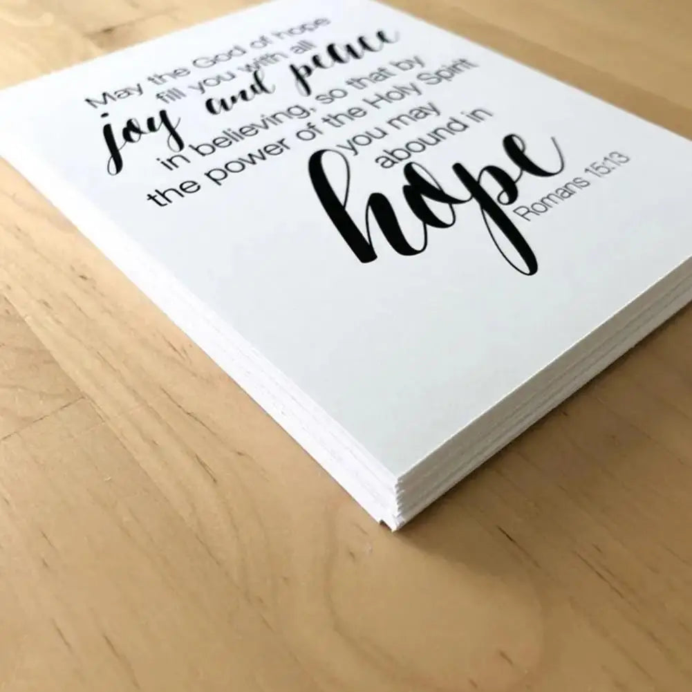 52Pcs/Set Scripture Cards Paper Gratitude Inspirational Bible Verse Motivational Quotes Prayer Cards Decor Encouragement Gift