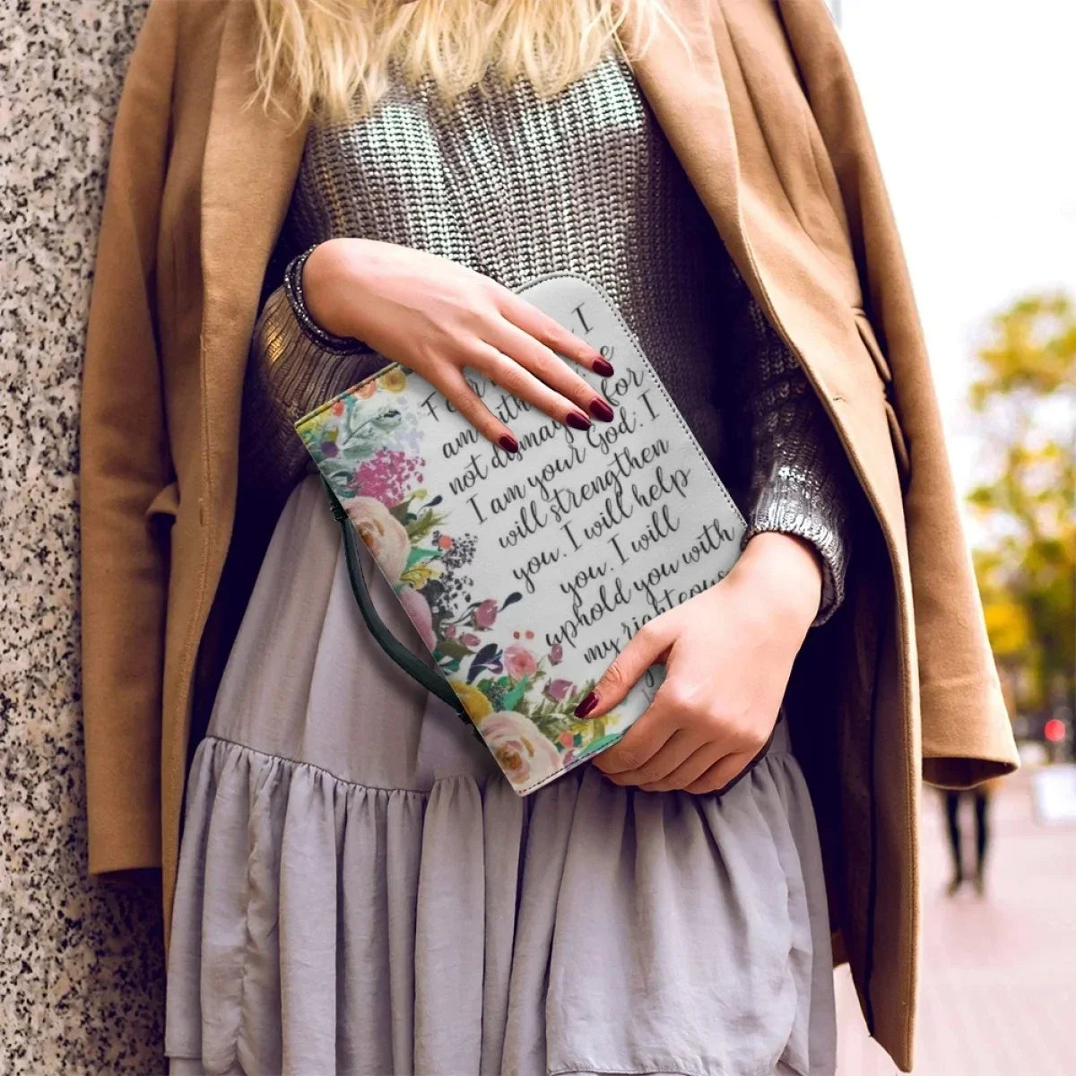 Beautiful Scenery Handbags for Women Practical Leather Bible Bags Women's Bible Cover Sacred Study Books Zipper Handle Box Hot