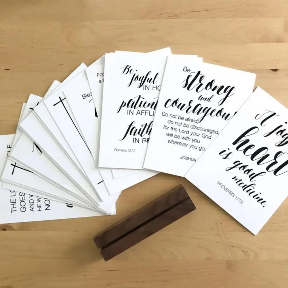 52Pcs/Set Scripture Cards Paper Gratitude Inspirational Bible Verse Motivational Quotes Prayer Cards Decor Encouragement Gift