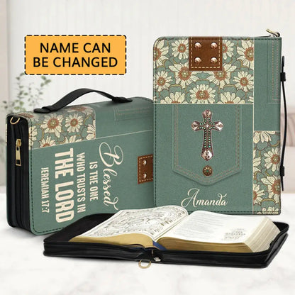 Bible Bags Trust In The Lord With All You Heart Print Ladies Storage Christian Bible Cover Case for Women Personalized Handbags