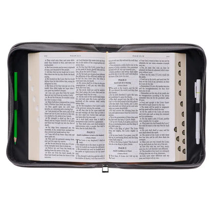 Christianity Church Bible Bag Jesus Lion Cross Bible Verse Design Bible Cover Case for Women PU Leather Book Holy Storage Boxes