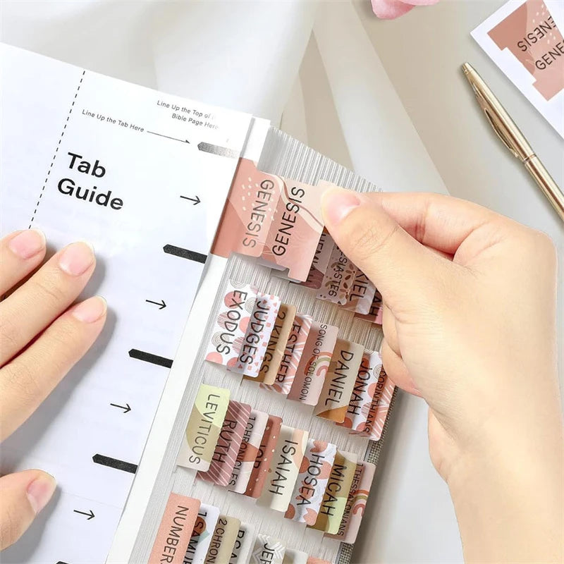 3 Sheets(90pcs) Bible Tabs Large Print And Easy-To-Read Bible Journaling Supplies Self-Adhesive Index Label Sticker Stationery