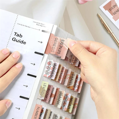 3 Sheets(90pcs) Bible Tabs Large Print And Easy-To-Read Bible Journaling Supplies Self-Adhesive Index Label Sticker Stationery