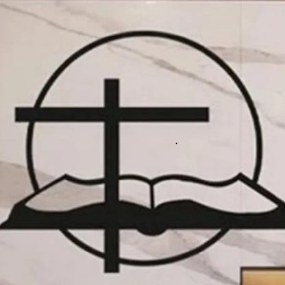 1pc Cross & Bible Wall Signs, Iron Metal Wall Art Decor Hanging Decals, For Home Study Living Room Easter Wedding Decor gift