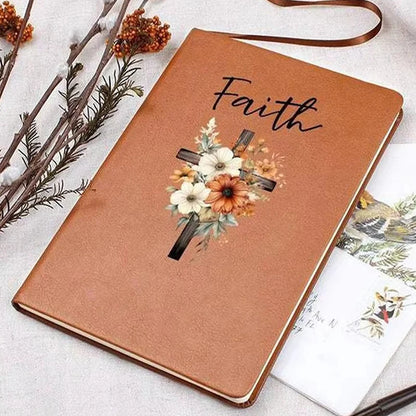 Leather Prayer Journal Journal Prayer Notebook Leather Flower Design Notebook Christian Gifts For Women Men Daily & Weekly Bible