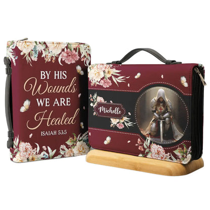 Floral Cross Bible Verse Design Bible Storage Bag Women's Christian Bags Personalized Leather Bible Cover Handle Study Boxes Hot