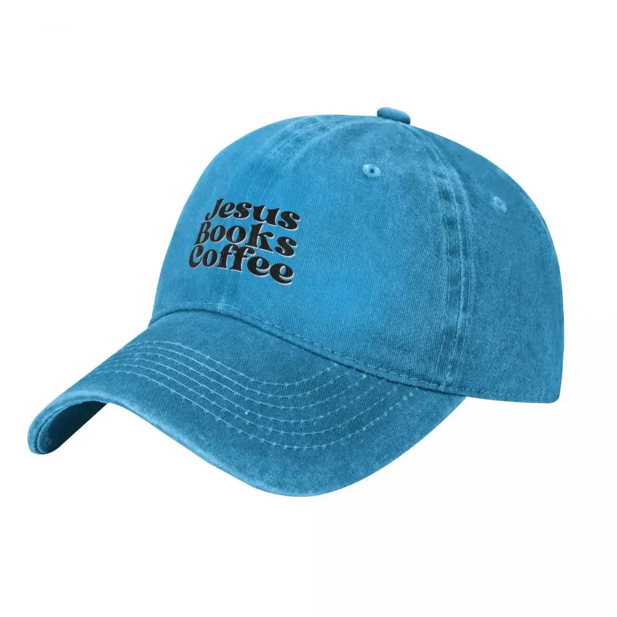 Jesus. Books. Coffee. Baseball Cap custom caps Sports Cap funny hat hats on offer Golf Men Women's