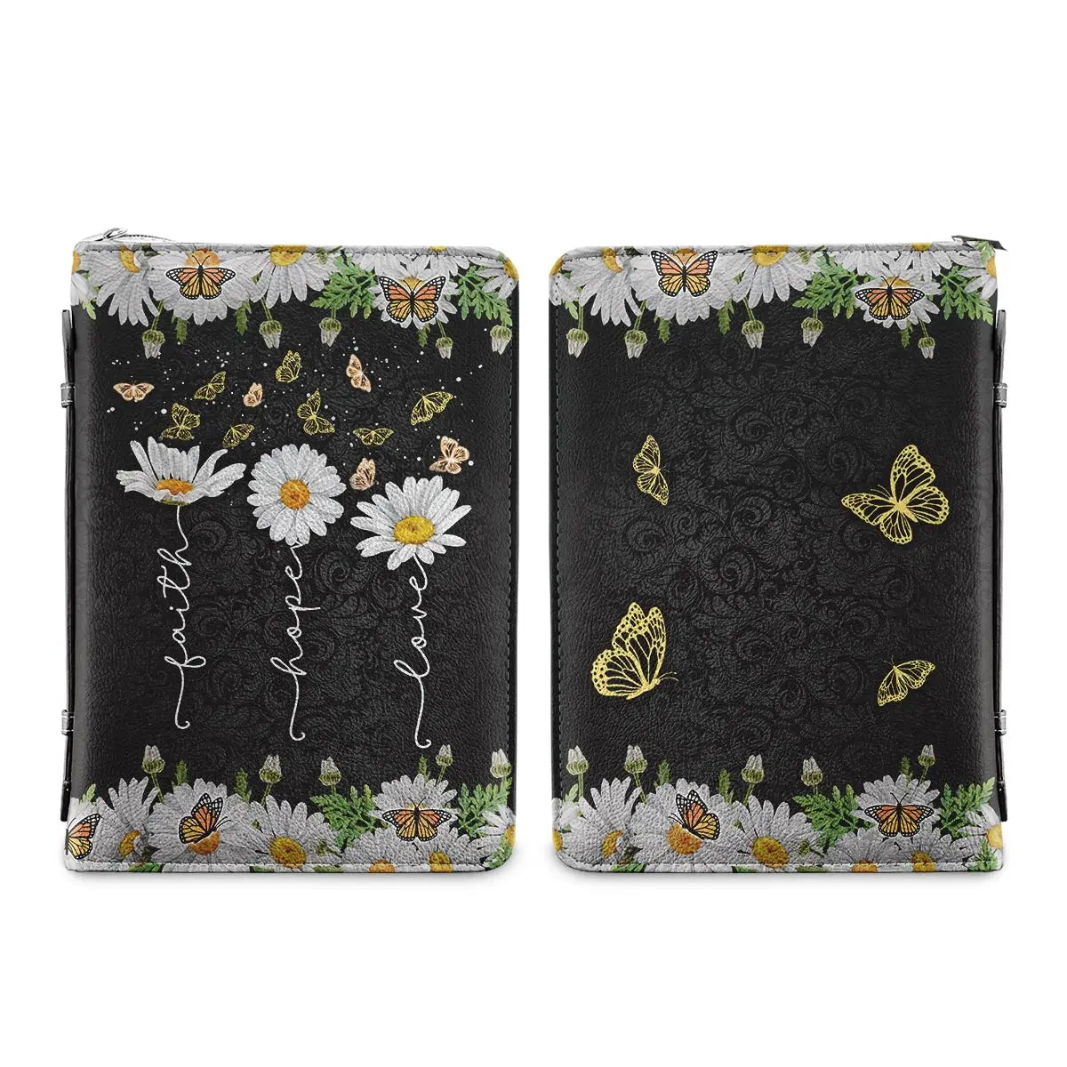 Small Daisy Butterflies Design Bible Storage Bag Bible Study Book Holy Cover Case Personalitized Carry Bag Protective Handbags