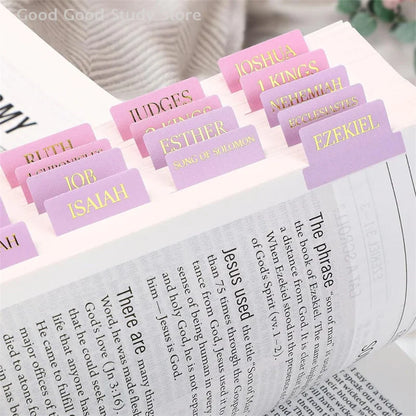 3 Sheets(90pcs) Bible Tabs Large Print And Easy-To-Read Bible Journaling Supplies Self-Adhesive Index Label Sticker Stationery