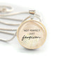 "Not Perfect, Just Forgiven" Silver-Plated Christian Pendant Necklace