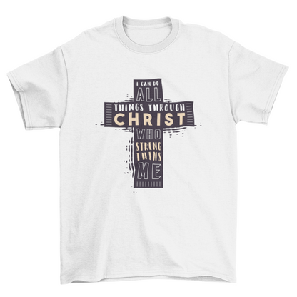 Christian Bible Verse Cross Jesus Christ Quote "I CAN DO ALL THINGS