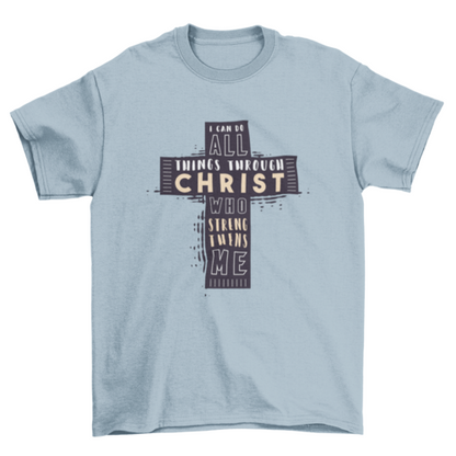 Christian Bible Verse Cross Jesus Christ Quote "I CAN DO ALL THINGS