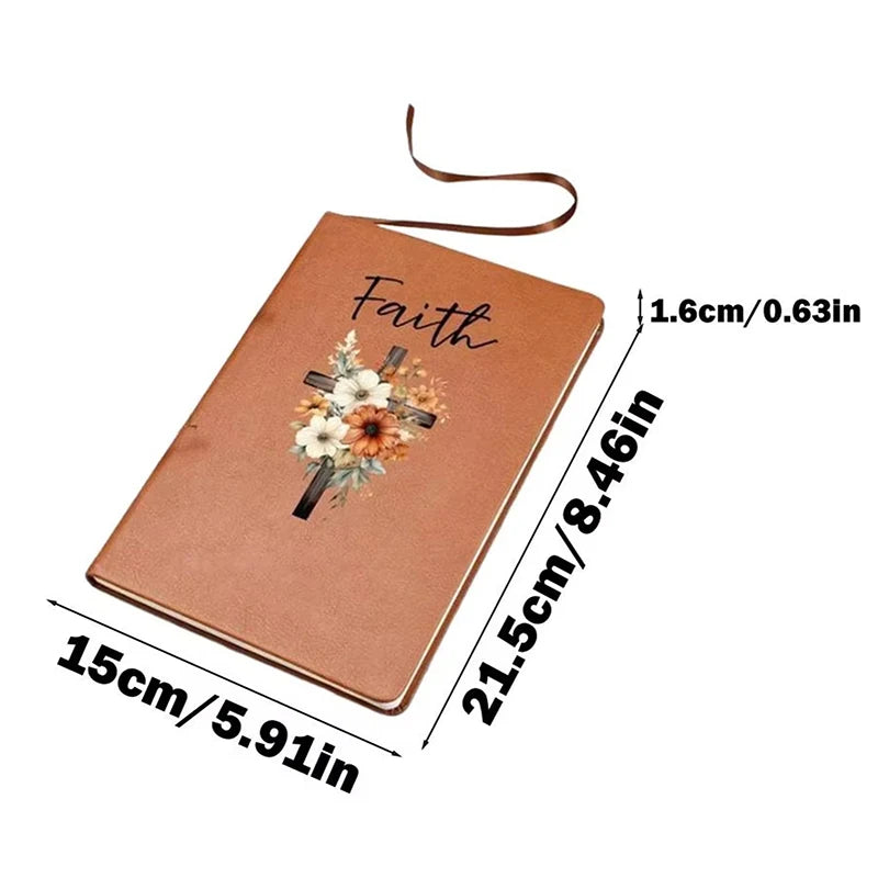 Leather Prayer Journal Journal Prayer Notebook Leather Flower Design Notebook Christian Gifts For Women Men Daily & Weekly Bible