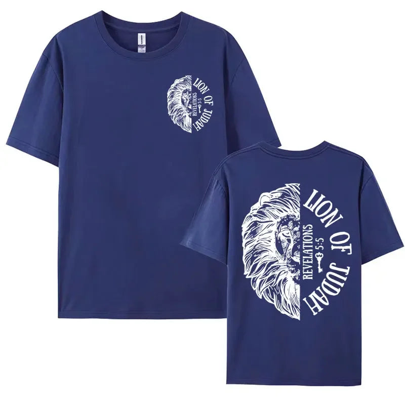 Lion of Judah Catholic Tshirt Jesus Loves You T Shirt Aesthetic Christian Apparel T-shirt Men Women's Summer Fashion Casual Tees