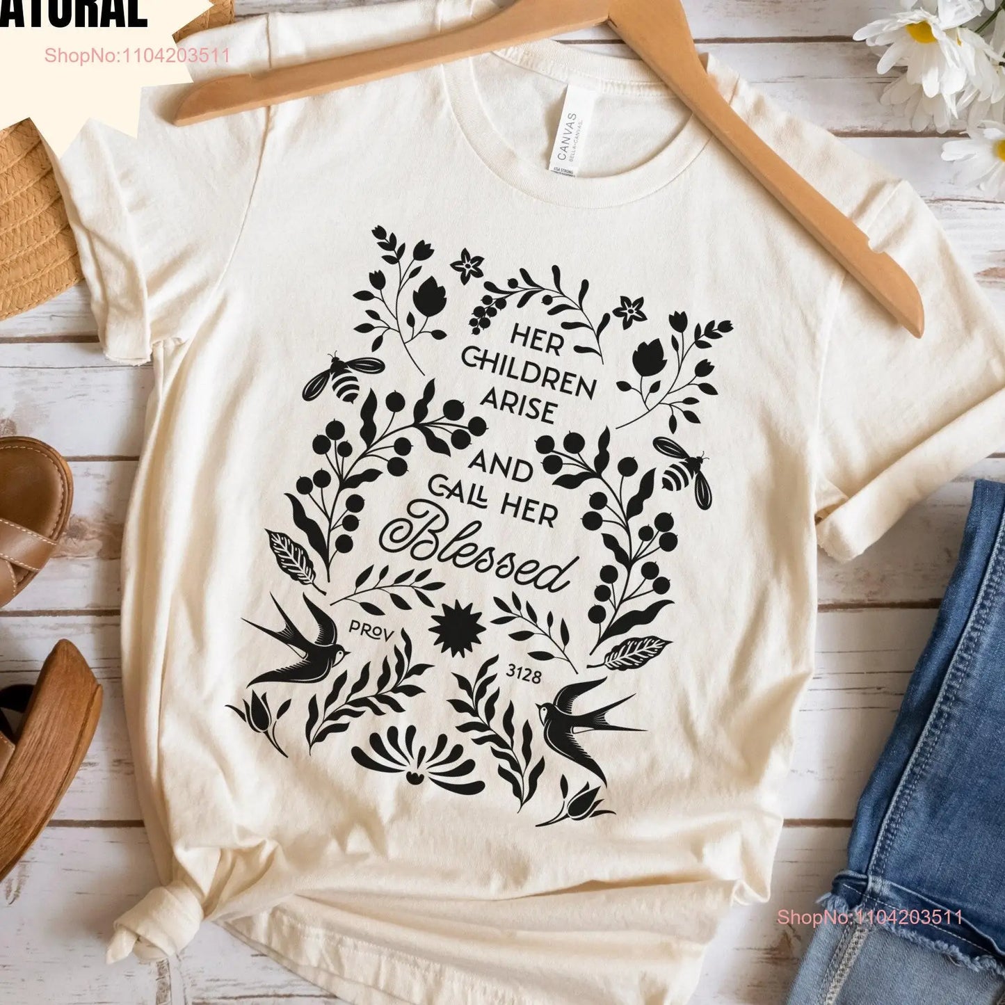 boho floral Christian T Shirt for mom gift catholic trendy graphic tee religious shirts bible verse faith apparel