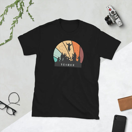 Yeshua Jesus Retro Short-Sleeve Unisex T-Shirt; Christian faith Tee