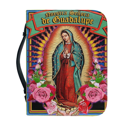 Hot Women's Leather Handbags New Christian Virgin Mary Pattern Print Bible Cover Case Custom Bible Study Book Holy Storage Boxes