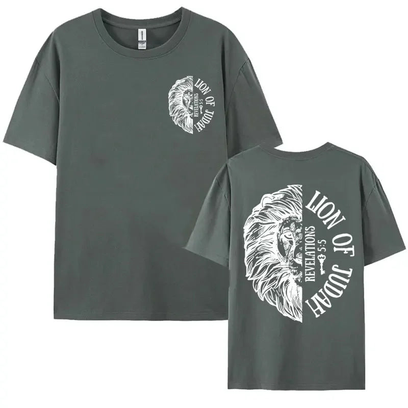 Lion of Judah Catholic Tshirt Jesus Loves You T Shirt Aesthetic Christian Apparel T-shirt Men Women's Summer Fashion Casual Tees