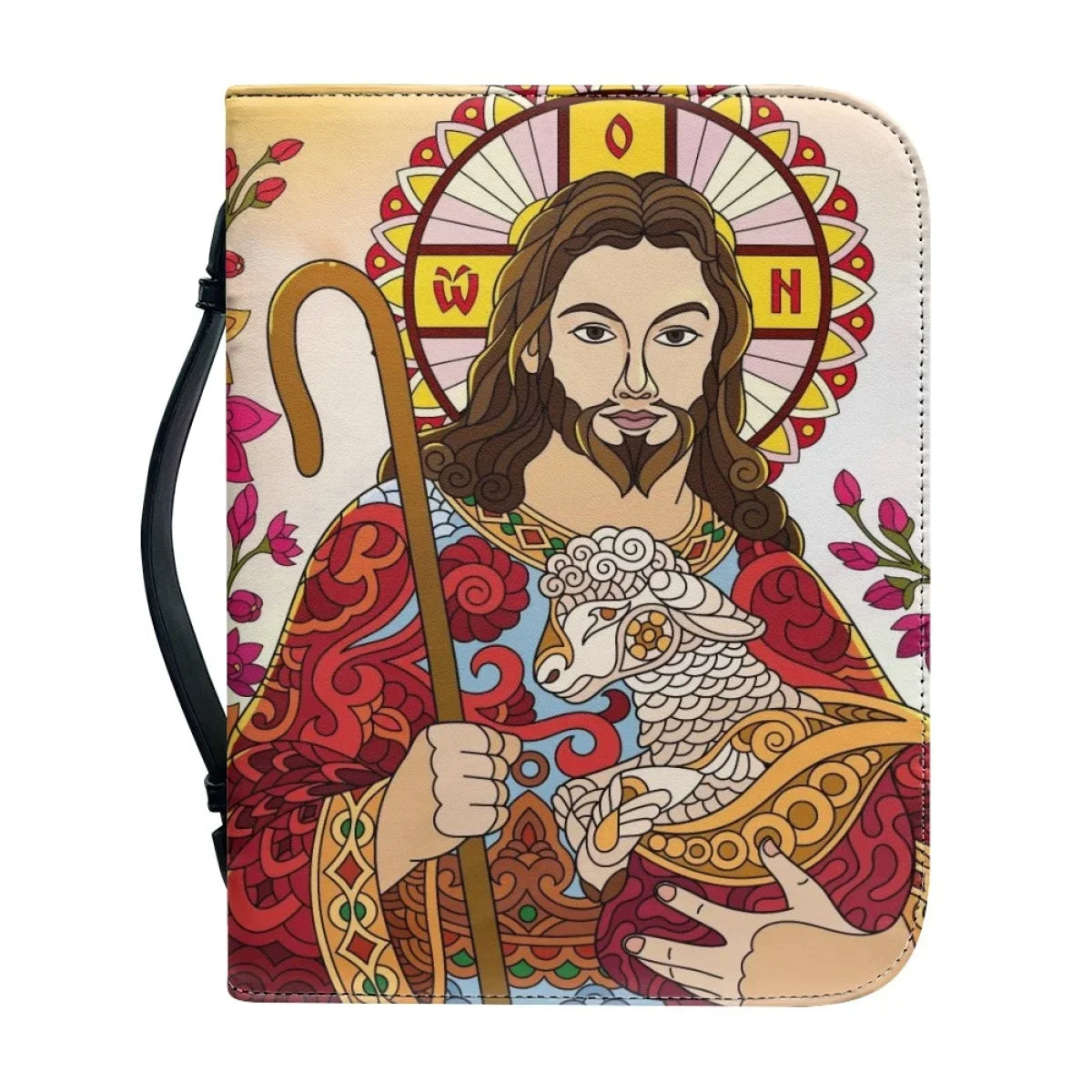 Women's Leather Handbags Hot God Jesus Pattern Print Christianity Bible Bag Custom Bible Cover Case Portable Bible Storage Bags