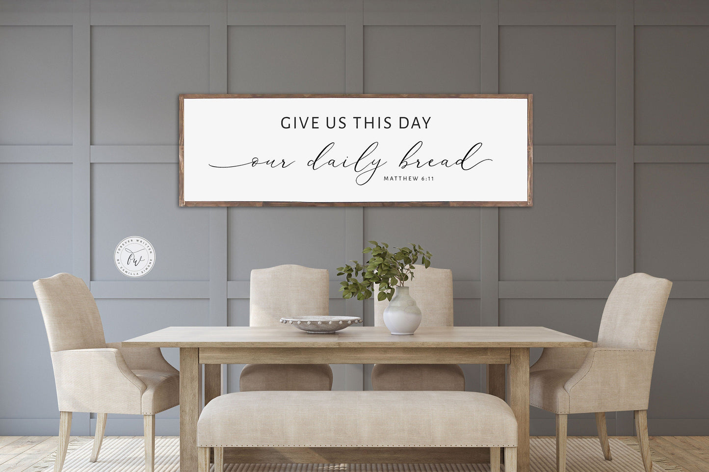 Give Us This Day Our Daily Bread | Christian Wall Art