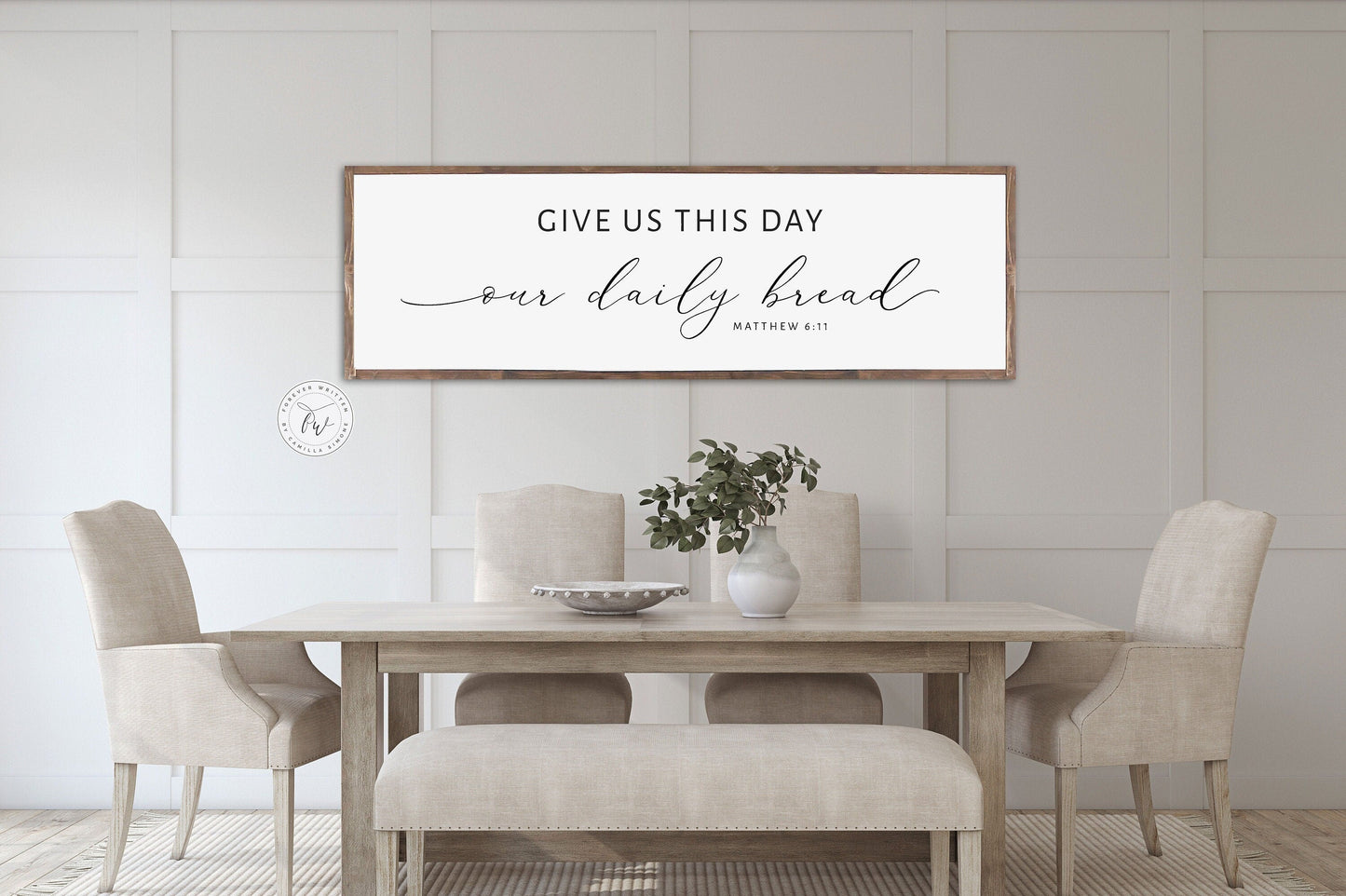 Give Us This Day Our Daily Bread | Christian Wall Art