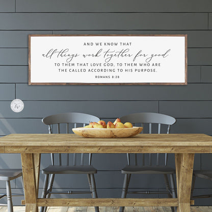 All Things Work Together for Good | Christian Wall Art