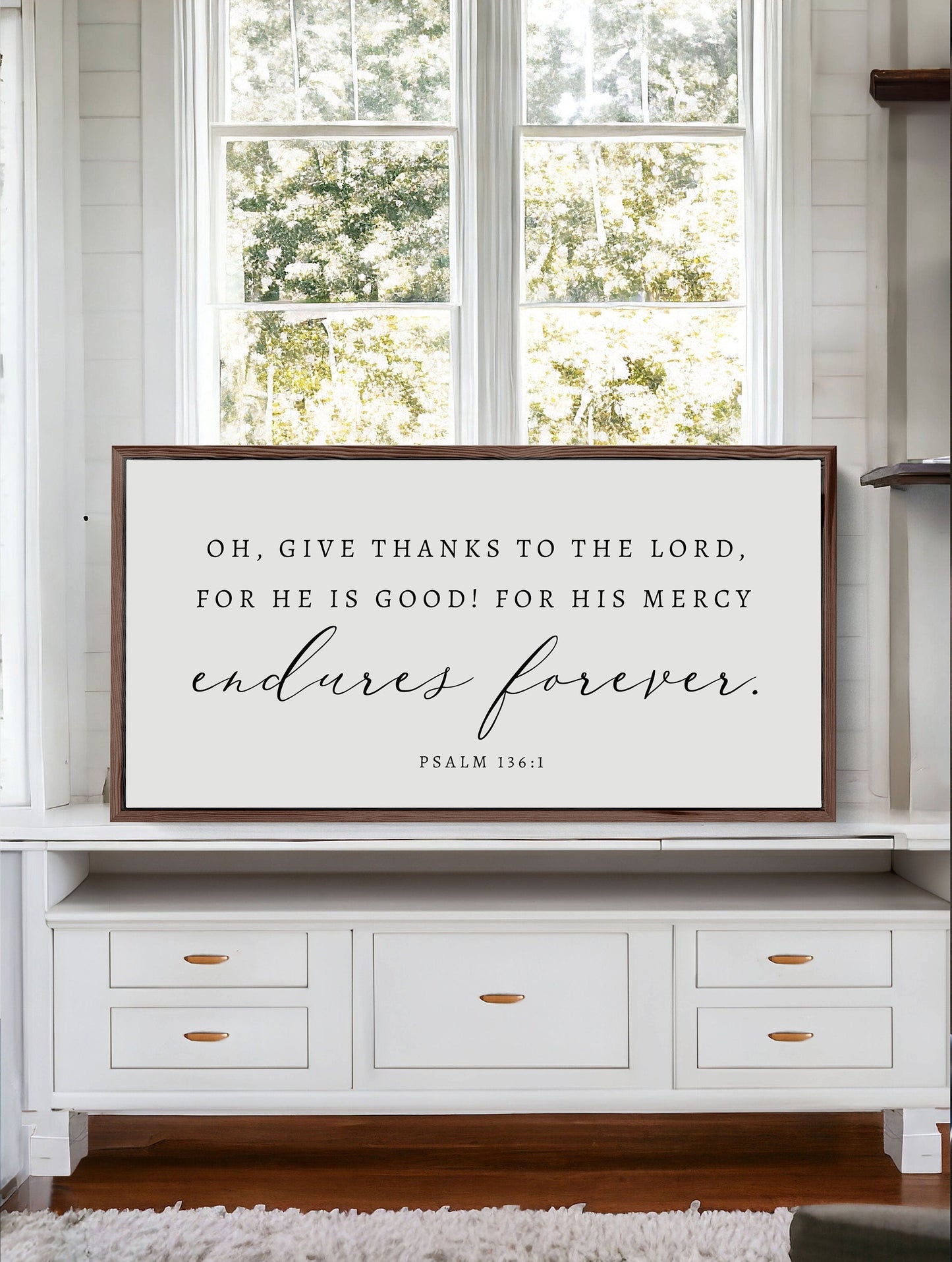 His Mercy Endures Forever | Christian Wood Sign