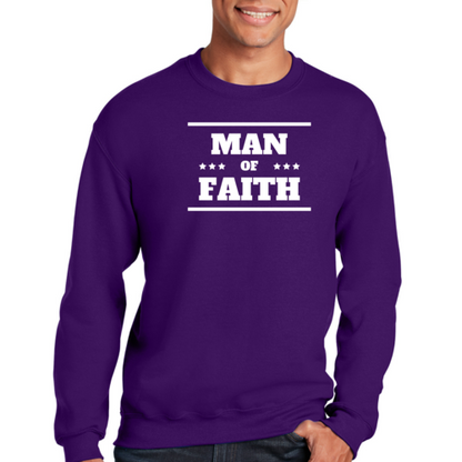 Adult Unisex Long Sleeve Sweatshirt, Man Of Faith Christian