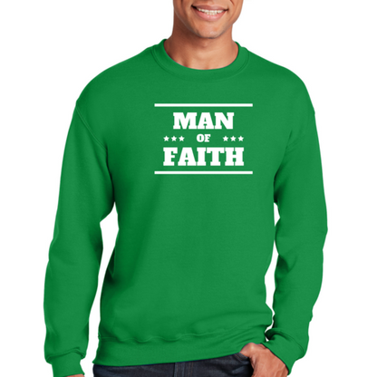 Adult Unisex Long Sleeve Sweatshirt, Man Of Faith Christian