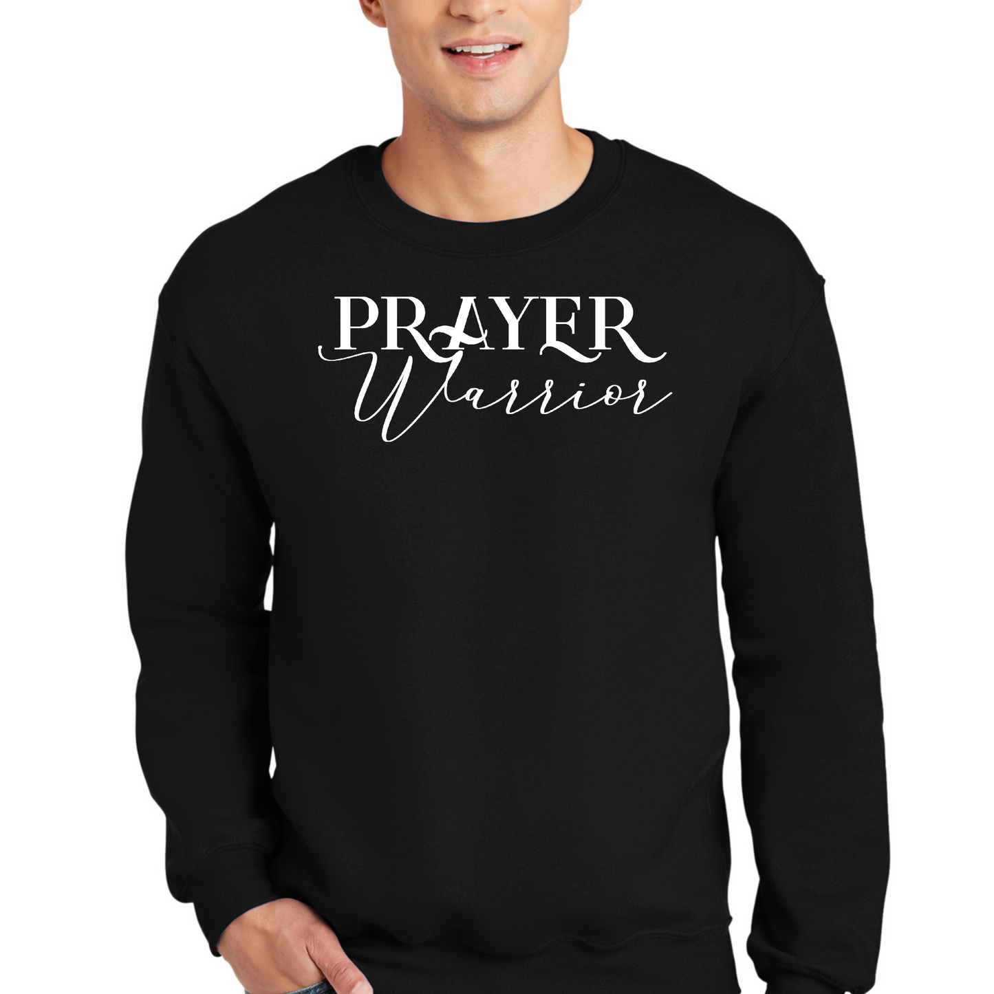 Adult Unisex Long Sleeve Sweatshirt, Prayer Warrior Christian