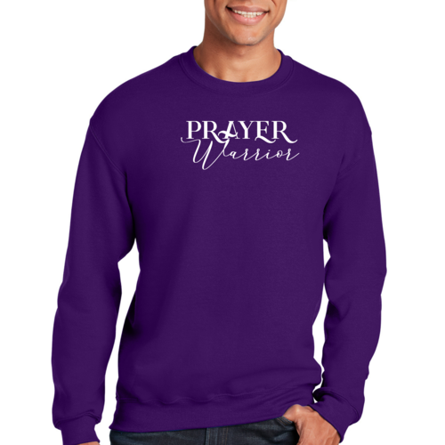 Adult Unisex Long Sleeve Sweatshirt, Prayer Warrior Christian